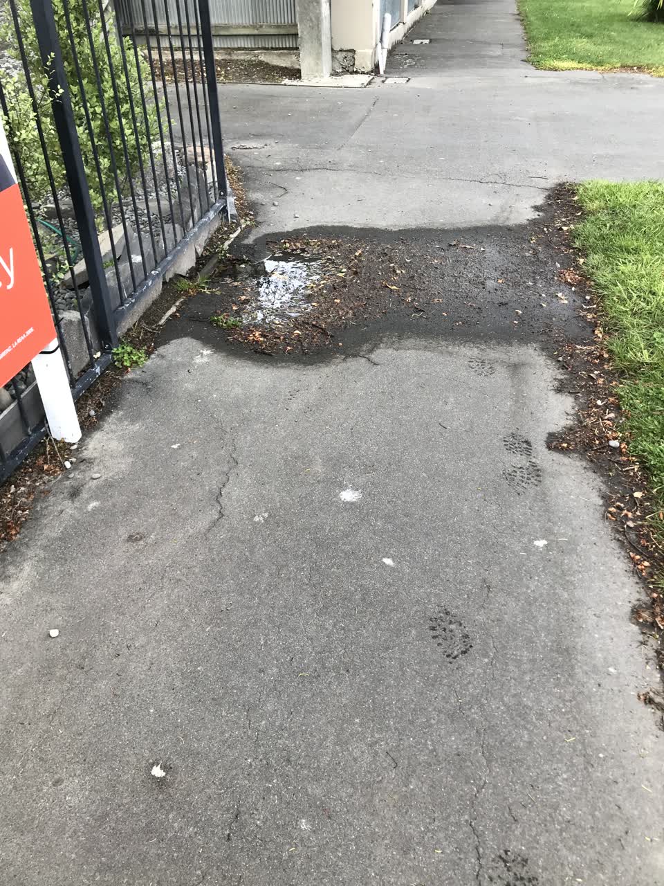 The photograph attached to this water leak report