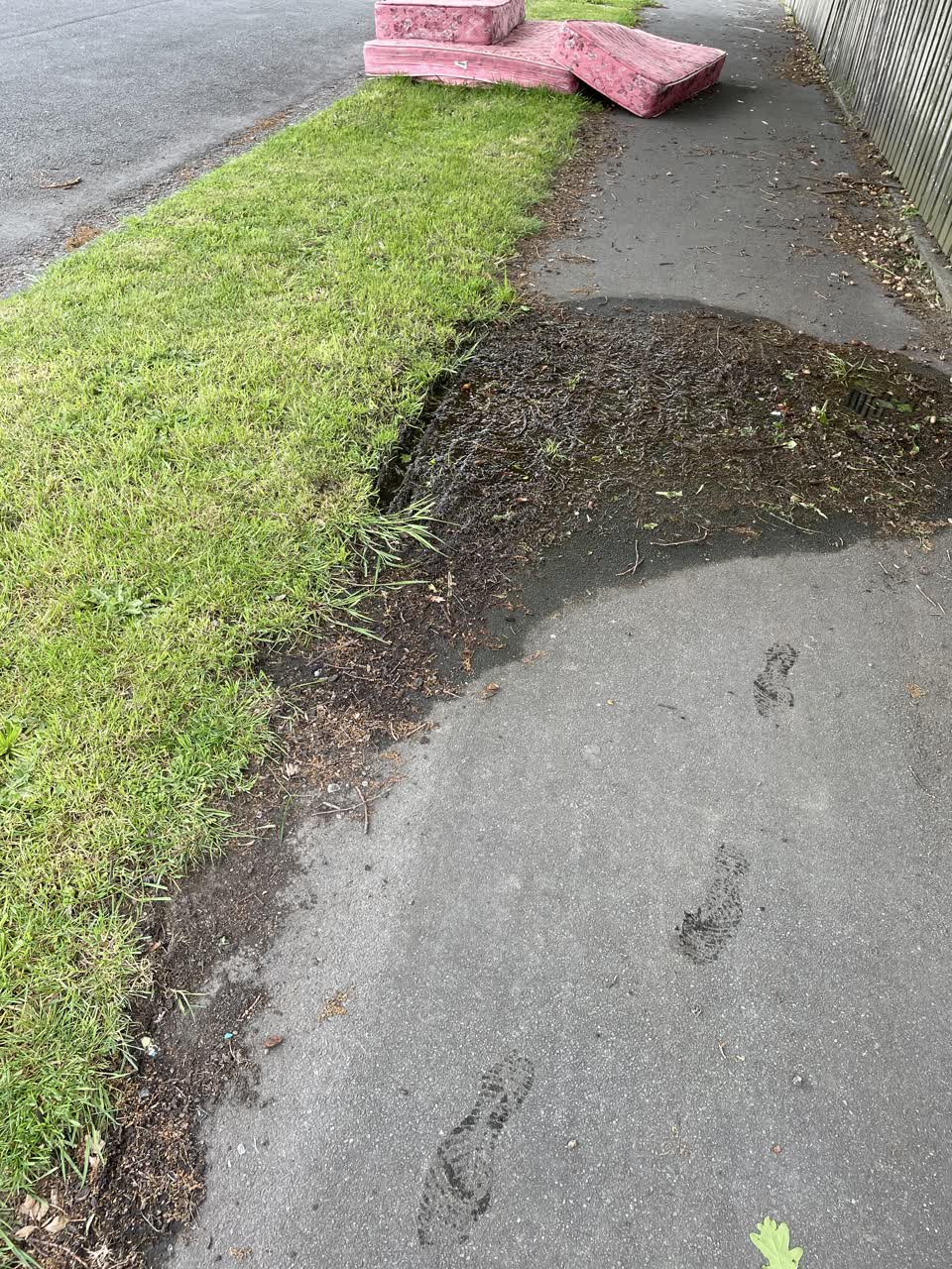 The photograph attached to this water leak report