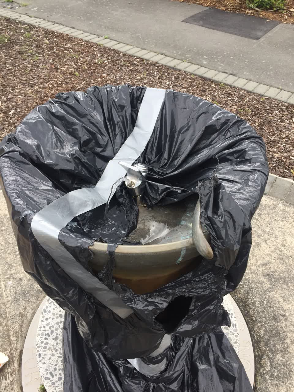 The photograph attached to this water leak report