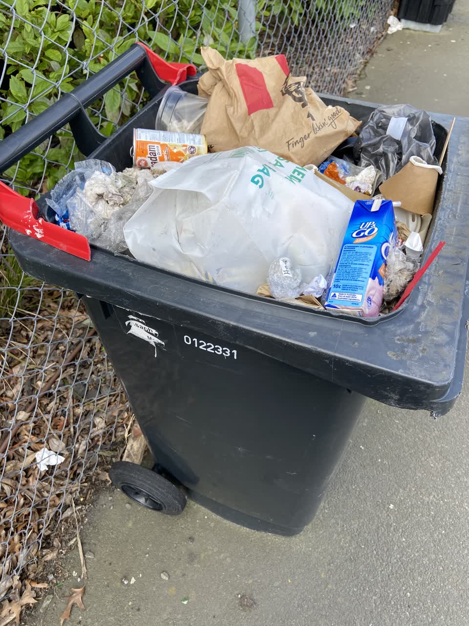 The photograph attached to this rubbish/recycling report