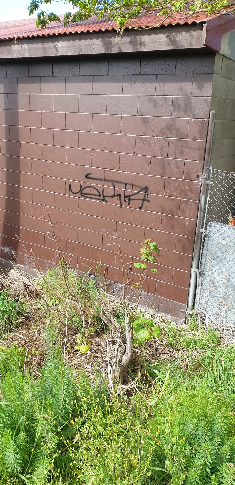 The photograph attached to this graffiti report