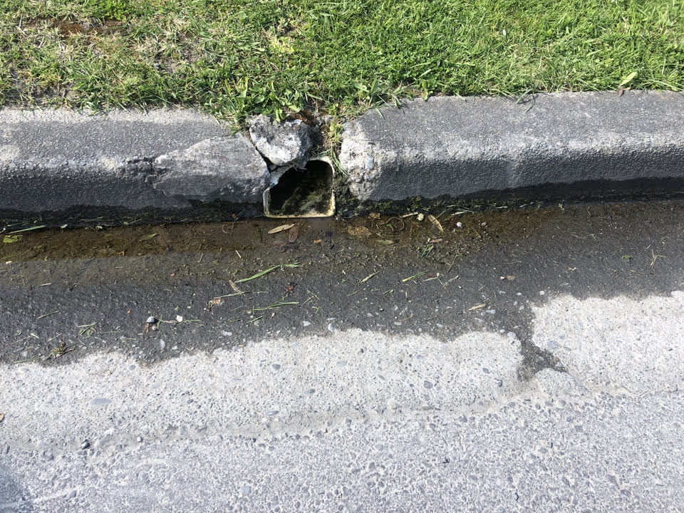 The photograph attached to this water leak report