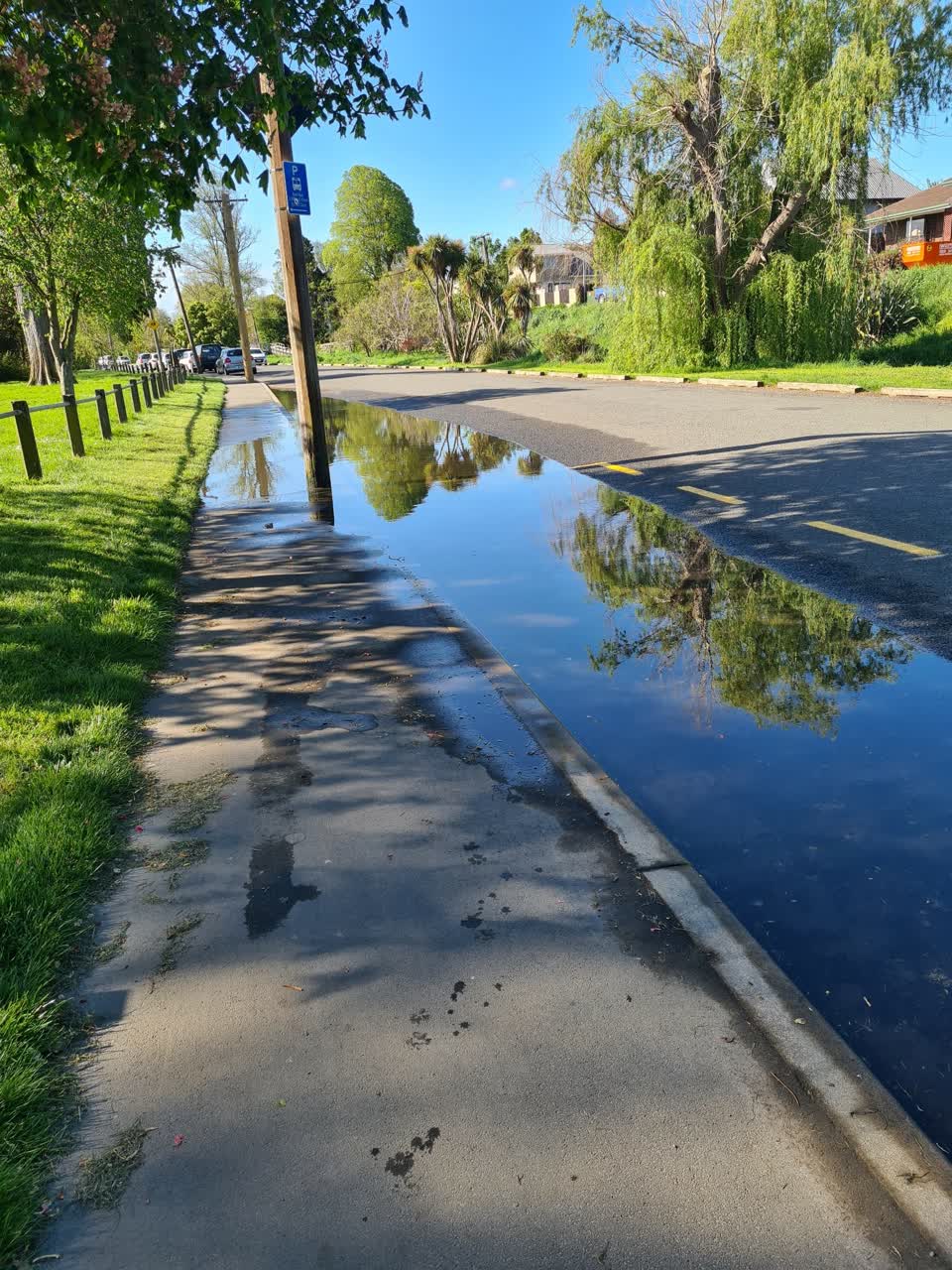 The photograph attached to this flooding report