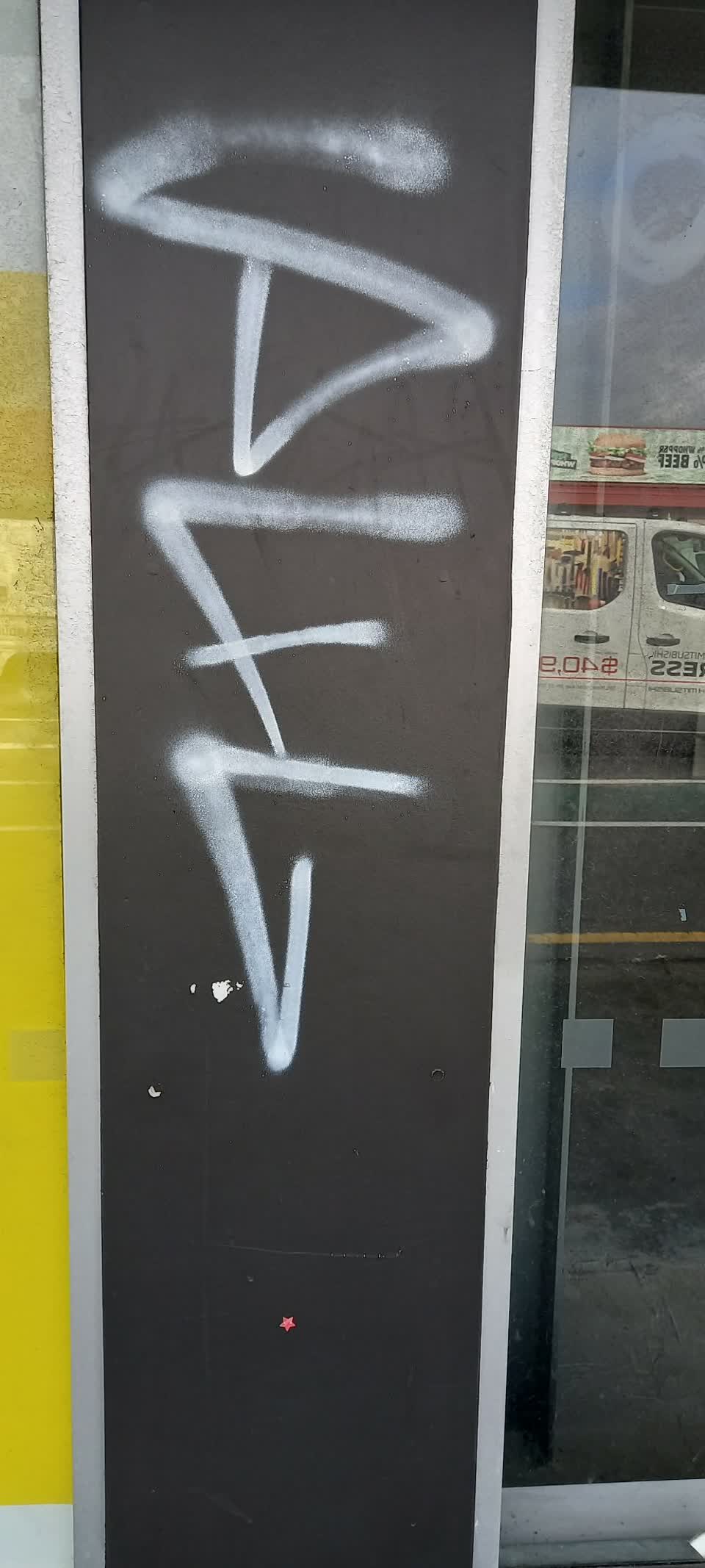 The photograph attached to this graffiti report