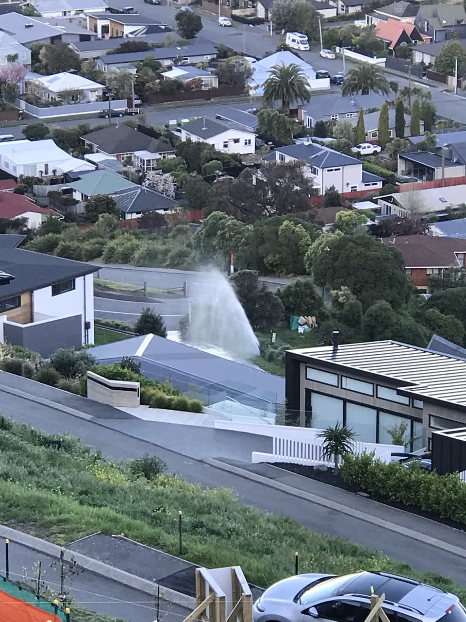The photograph attached to this water leak report