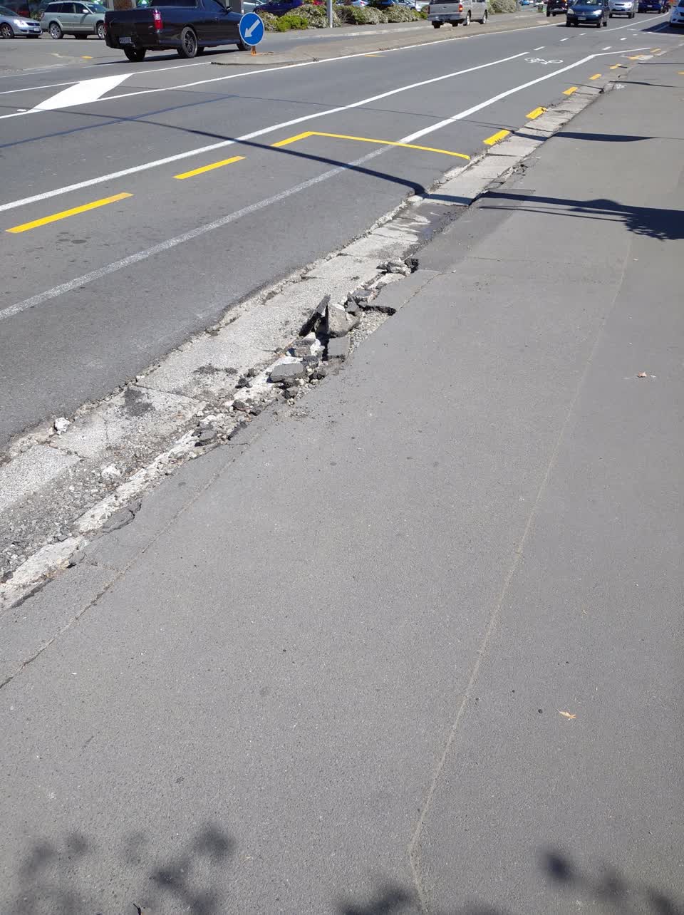 The photograph attached to this roading/streets report