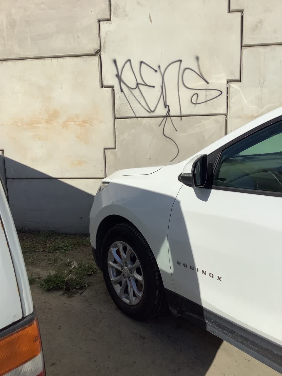 The photograph attached to this graffiti report