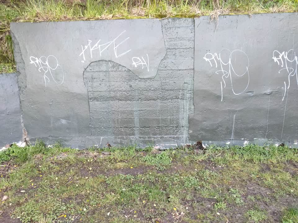 The photograph attached to this graffiti report