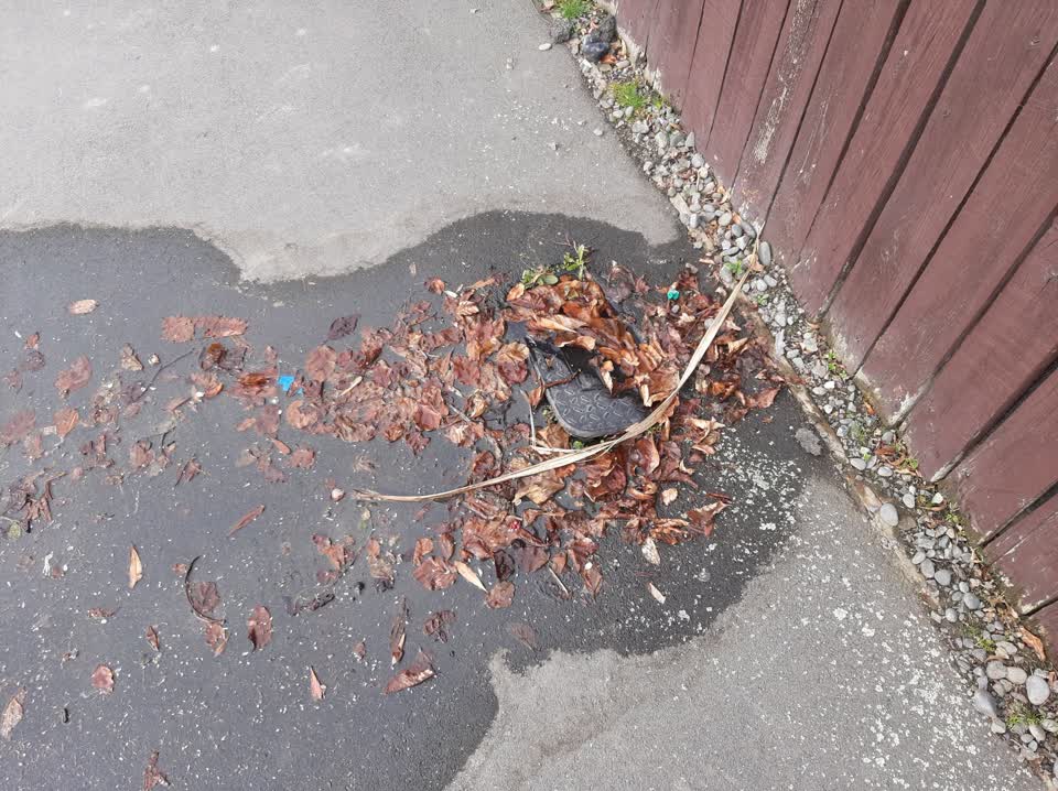 The photograph attached to this water leak report