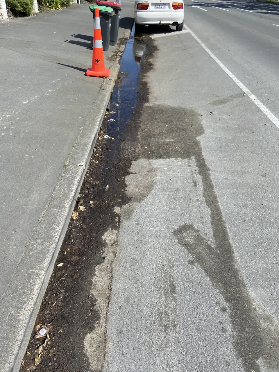 The photograph attached to this water leak report