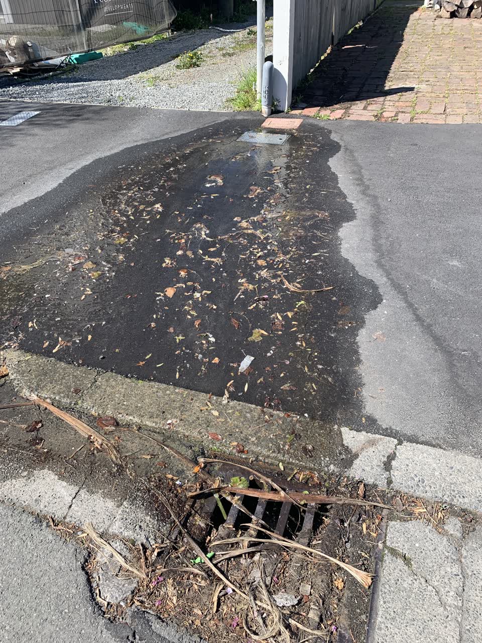 The photograph attached to this water leak report