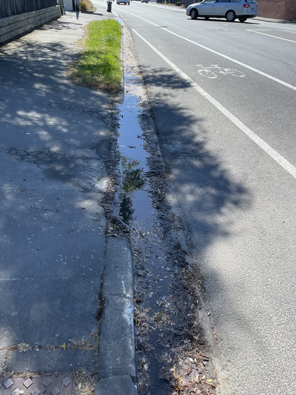 The photograph attached to this water leak report