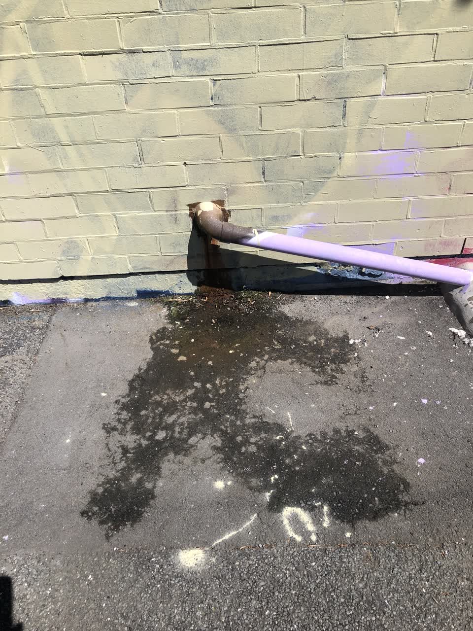 The photograph attached to this water leak report