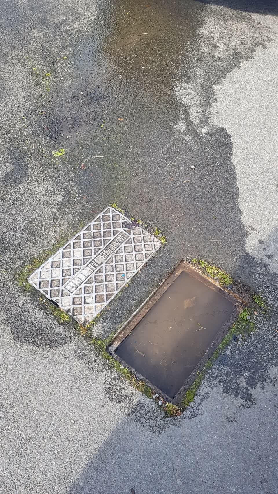 The photograph attached to this water leak report