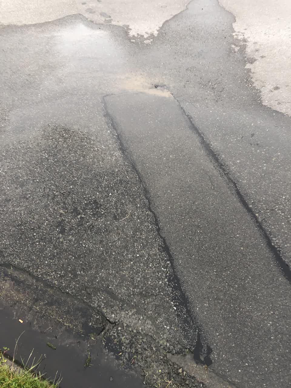 The photograph attached to this water leak report