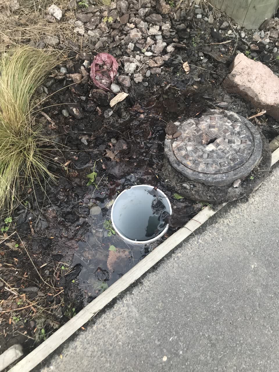 The photograph attached to this water leak report