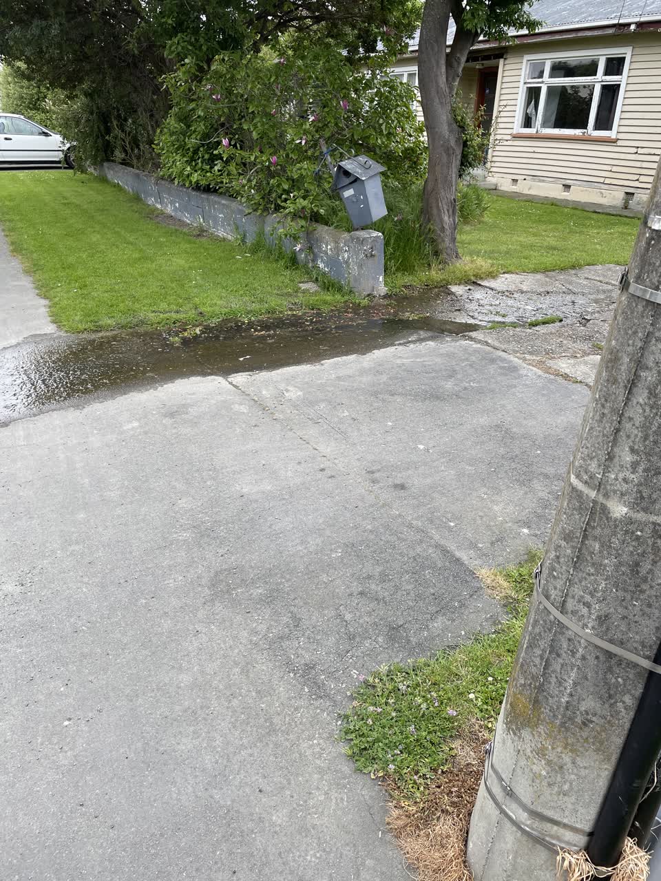 The photograph attached to this water leak report