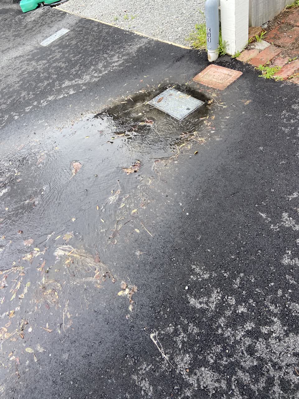 The photograph attached to this water leak report