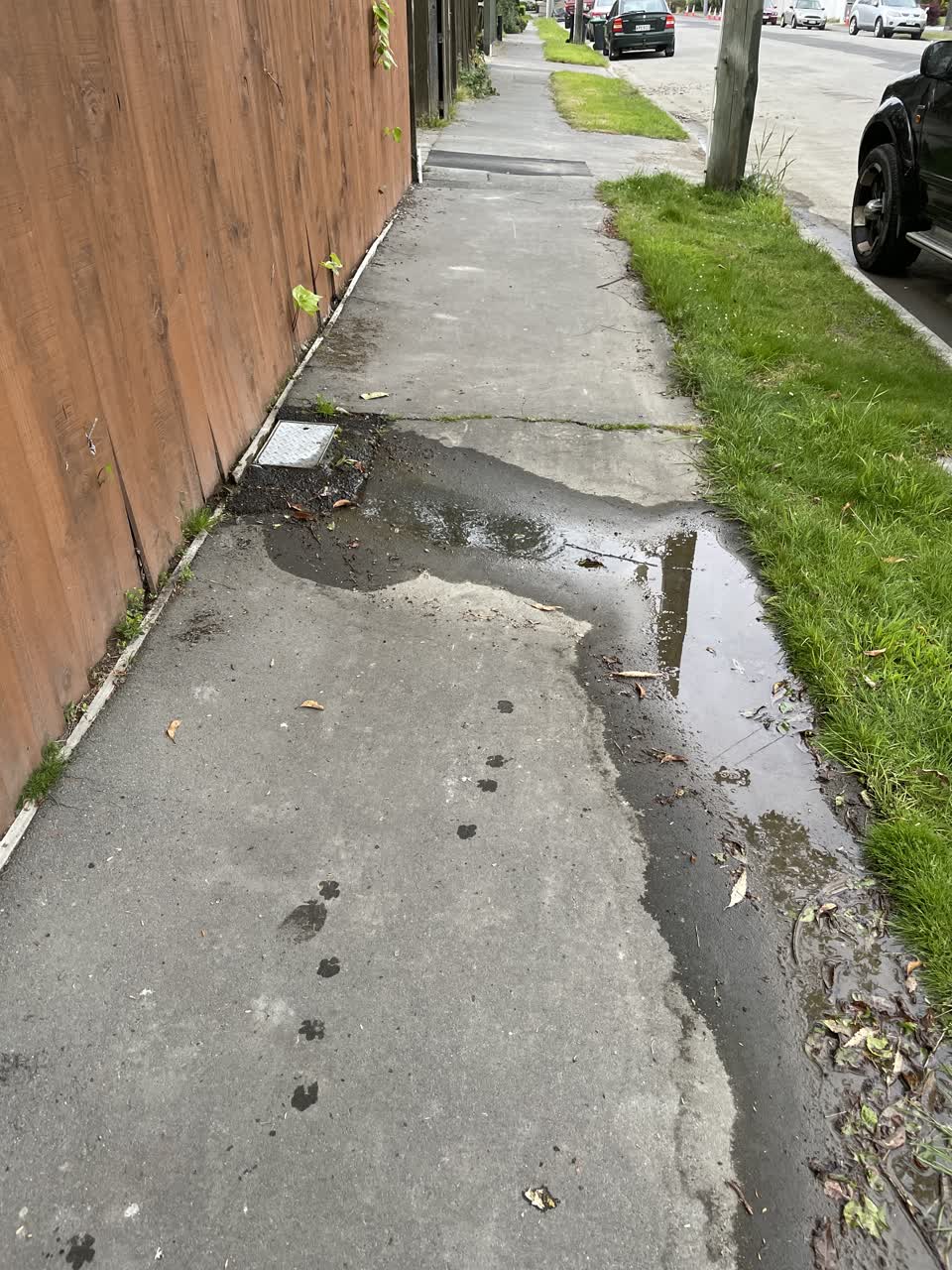 The photograph attached to this water leak report