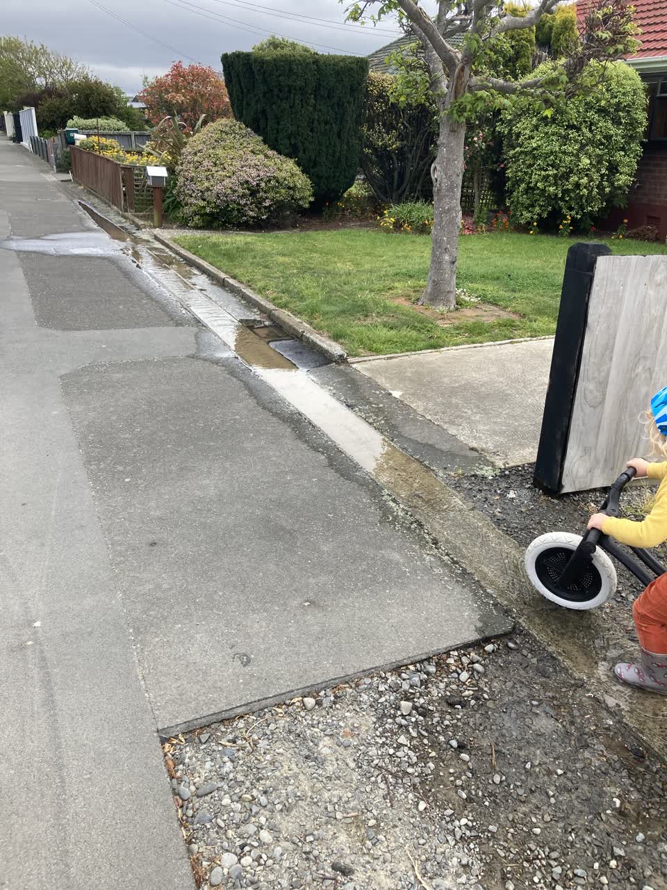The photograph attached to this flooding report