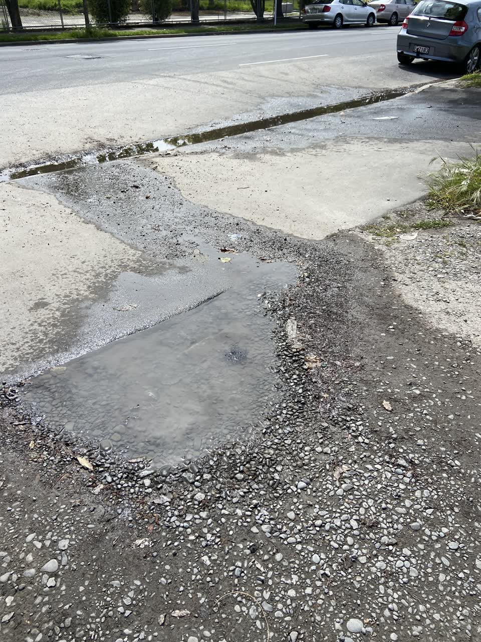 The photograph attached to this water leak report