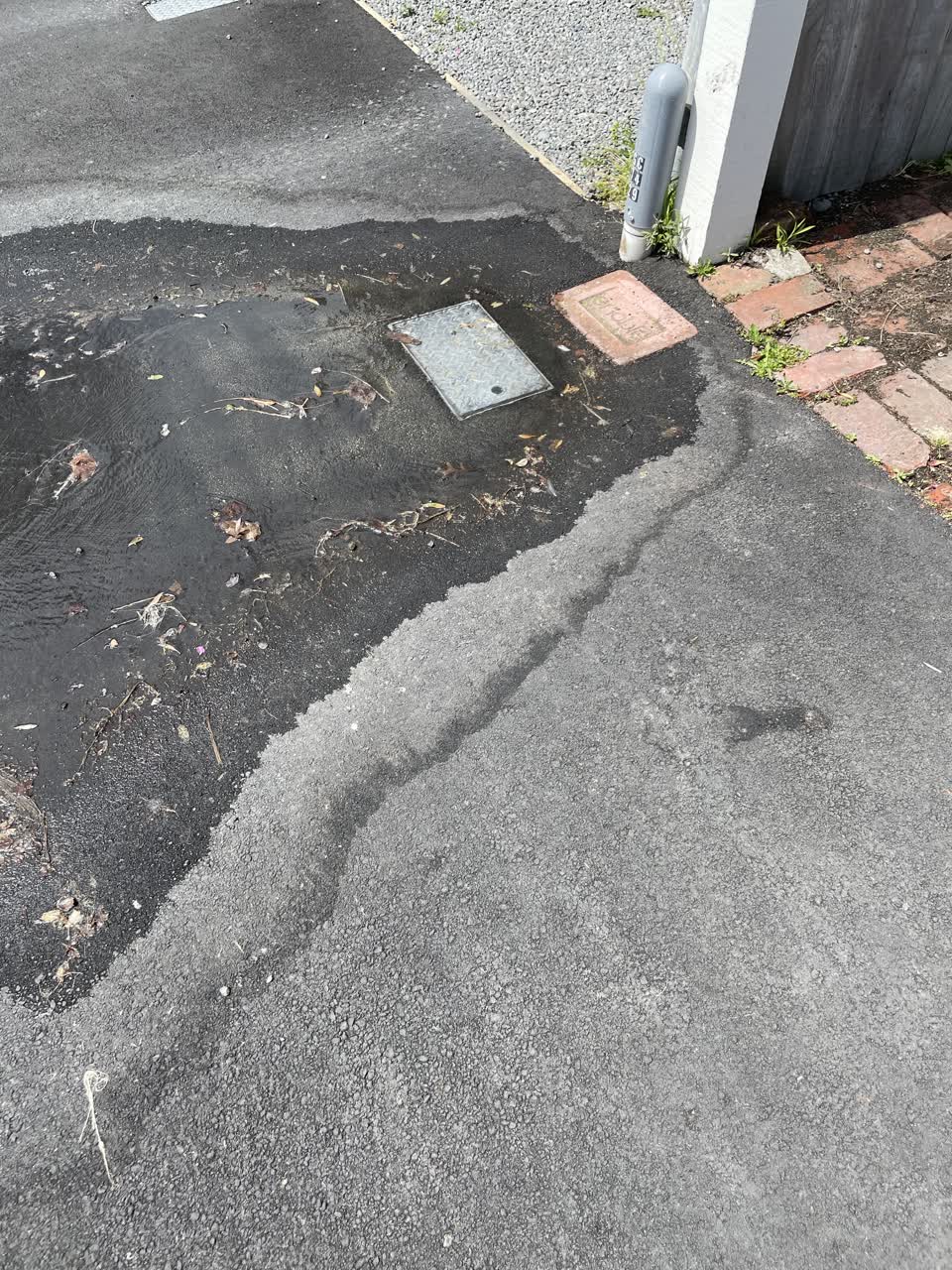 The photograph attached to this water leak report