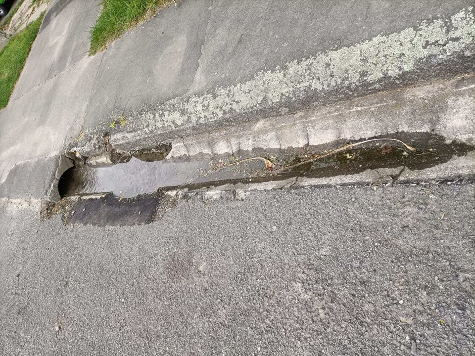 The photograph attached to this water leak report