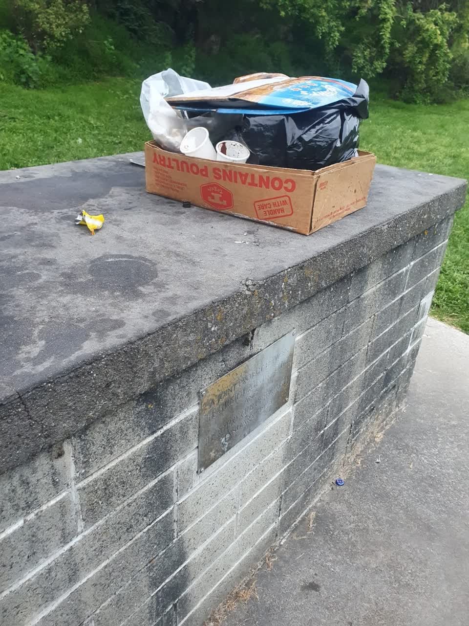 The photograph attached to this rubbish/recycling report