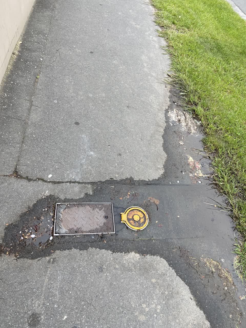 The photograph attached to this water leak report