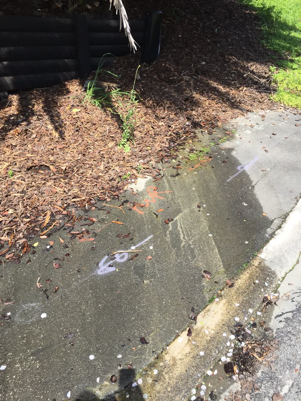 The photograph attached to this water leak report