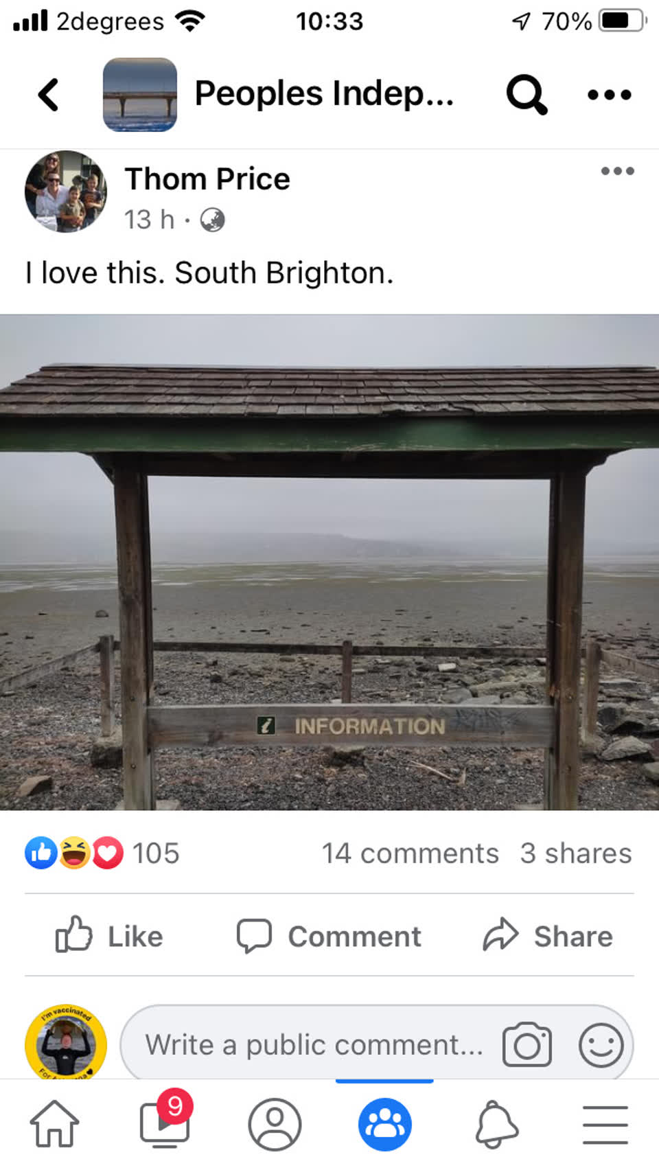 The photograph attached to this parks report