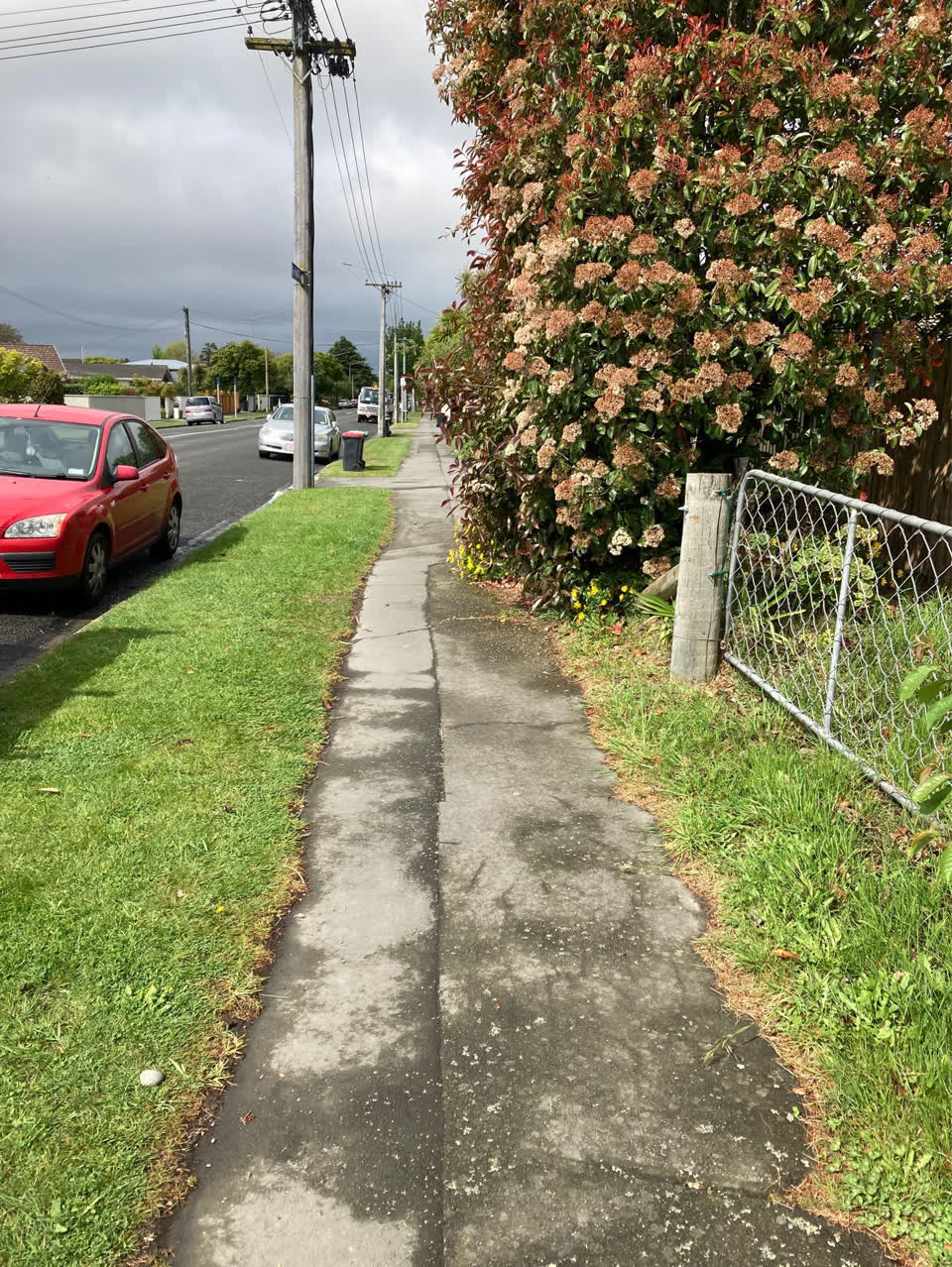 The photograph attached to this roading/streets report