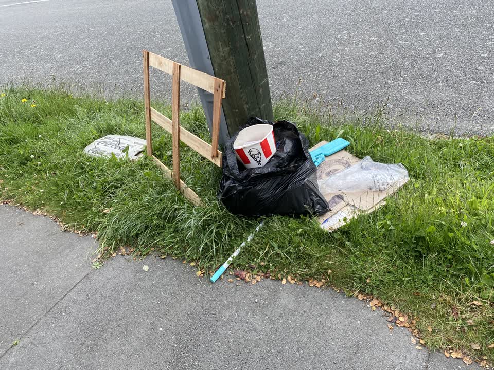 The photograph attached to this rubbish/recycling report