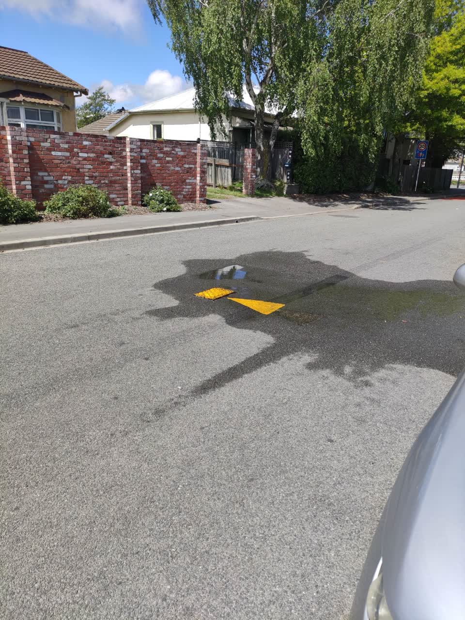 The photograph attached to this water leak report