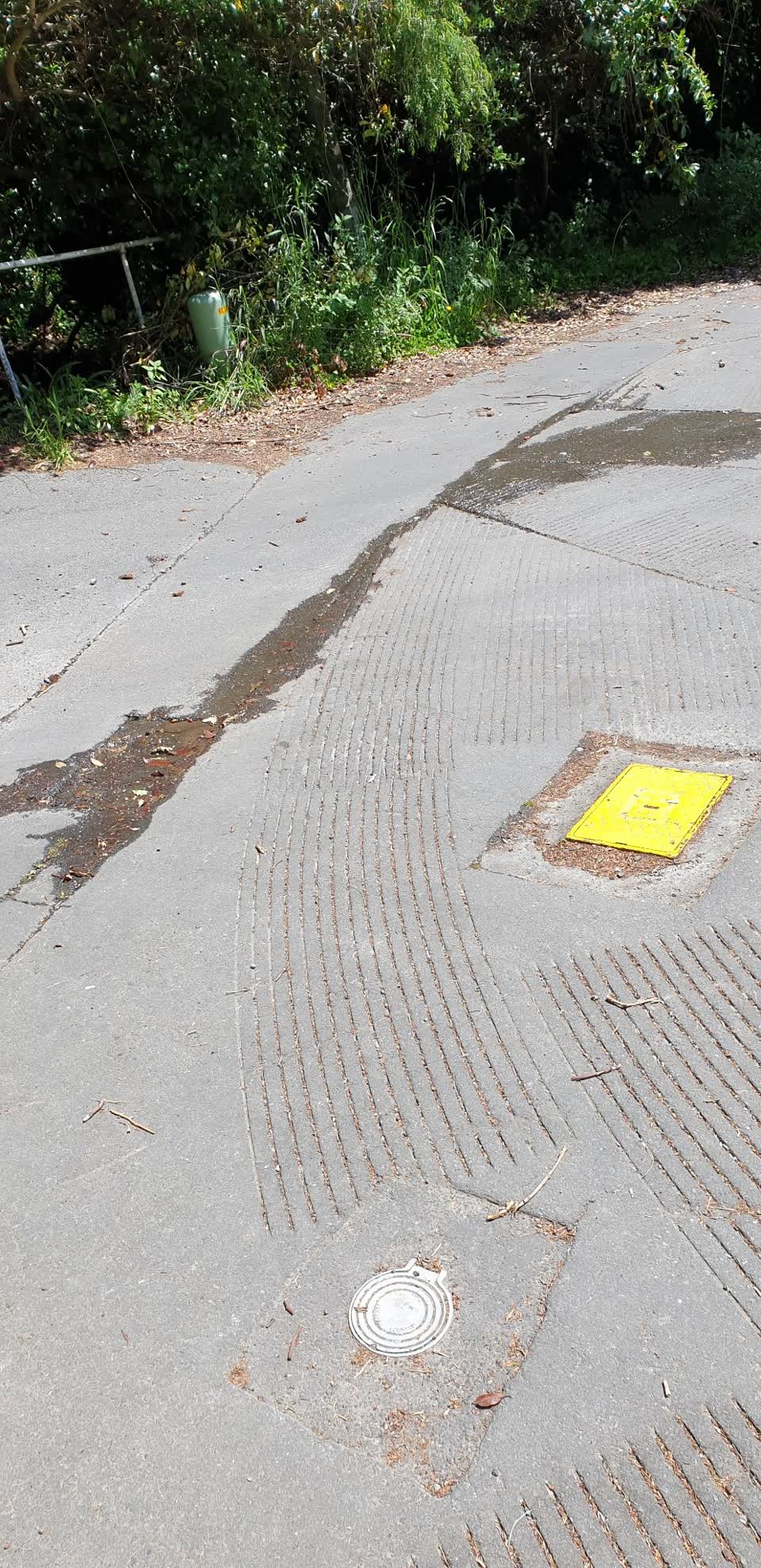 The photograph attached to this water leak report