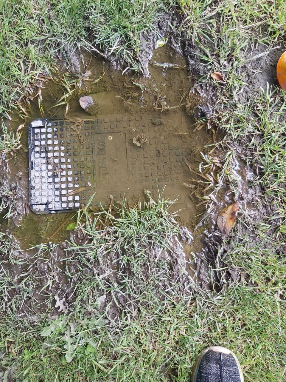 The photograph attached to this water leak report