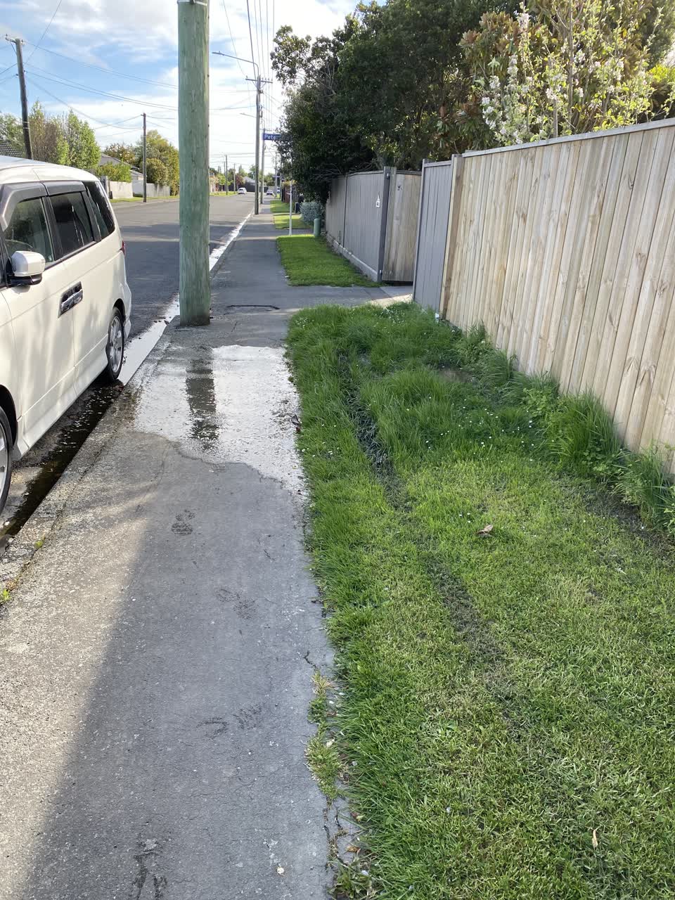 The photograph attached to this water leak report