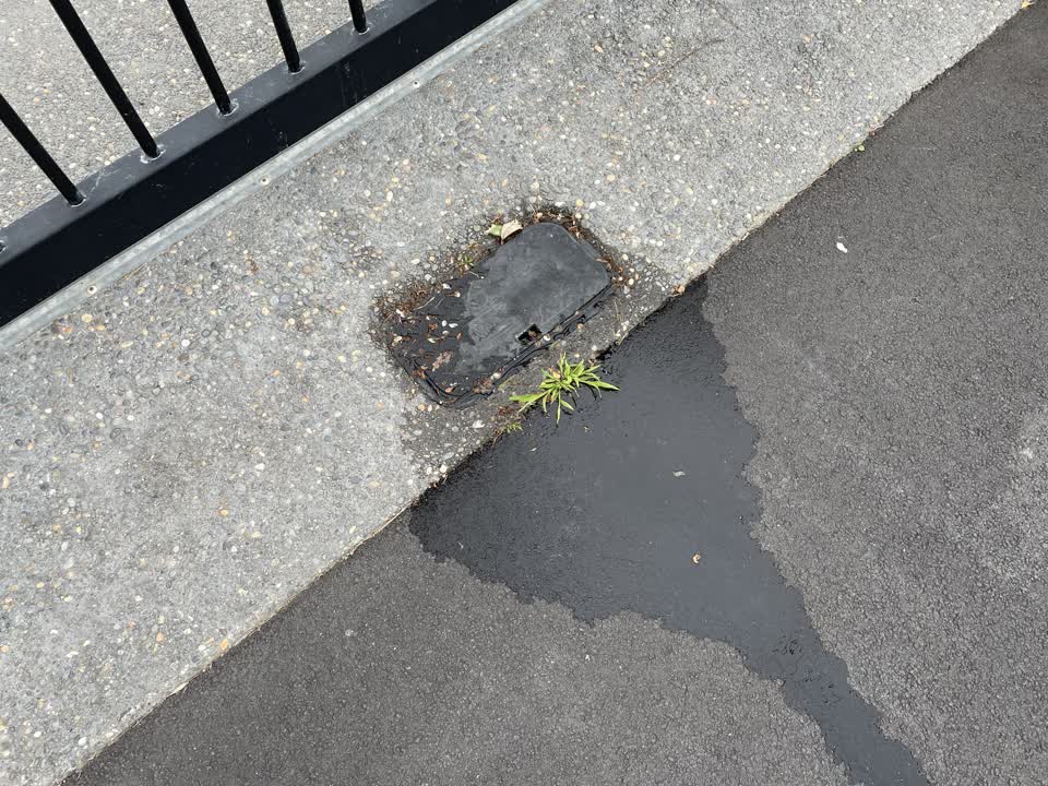 The photograph attached to this water leak report