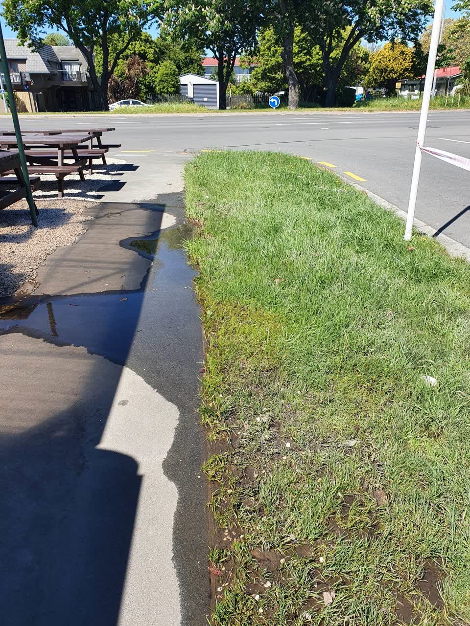 The photograph attached to this water leak report