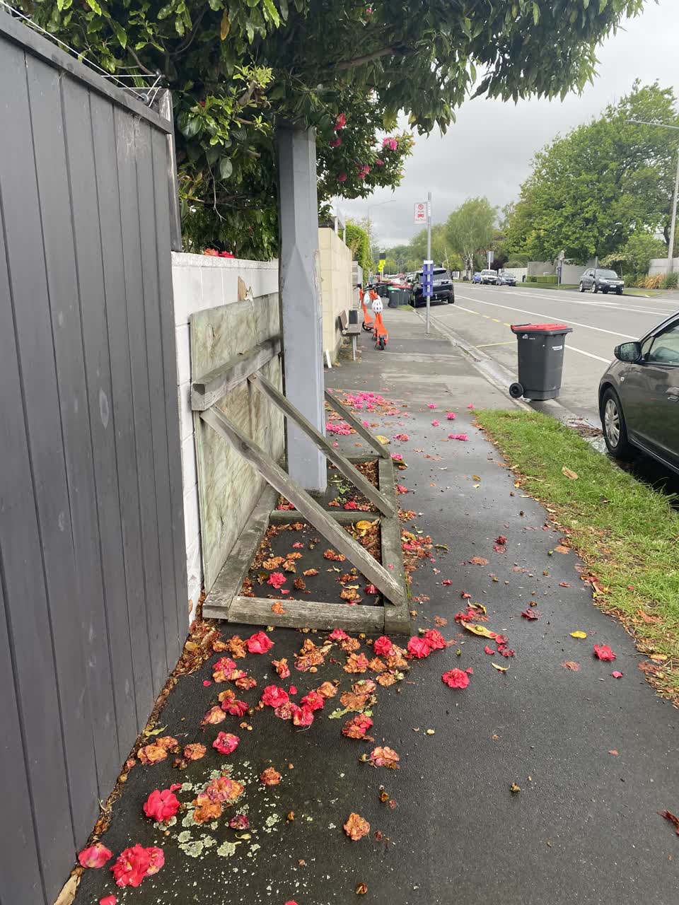 The photograph attached to this roading/streets report