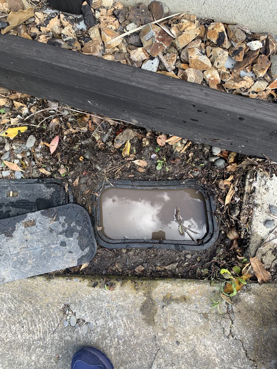 The photograph attached to this water leak report