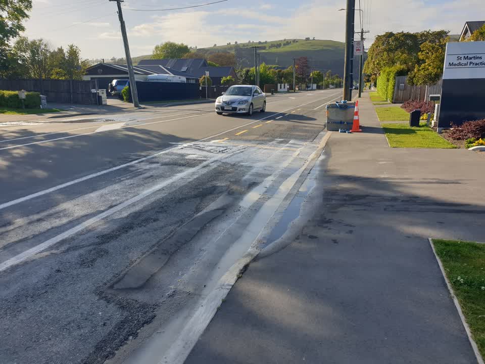 The photograph attached to this water leak report