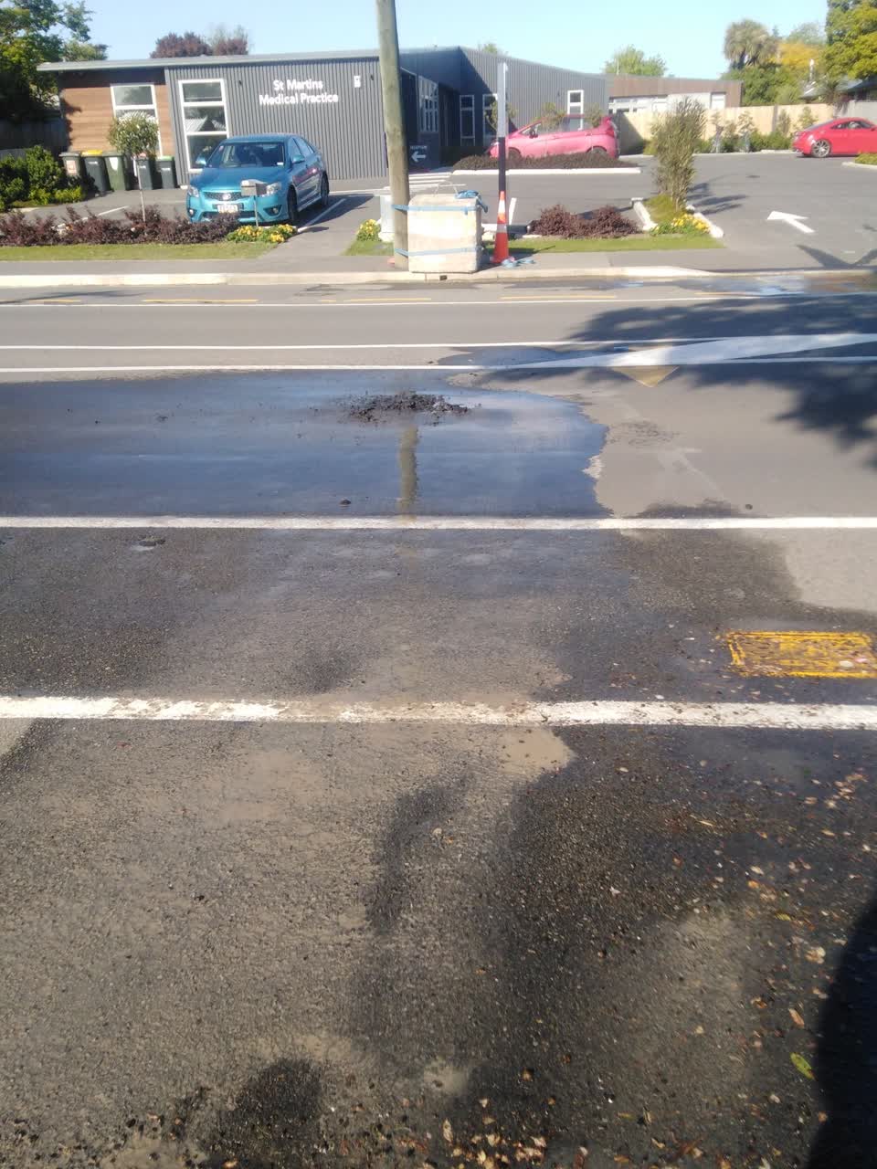 The photograph attached to this water leak report