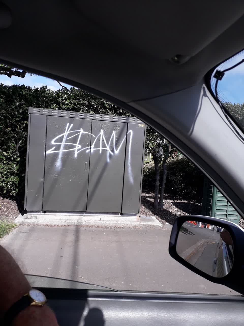 The photograph attached to this graffiti report
