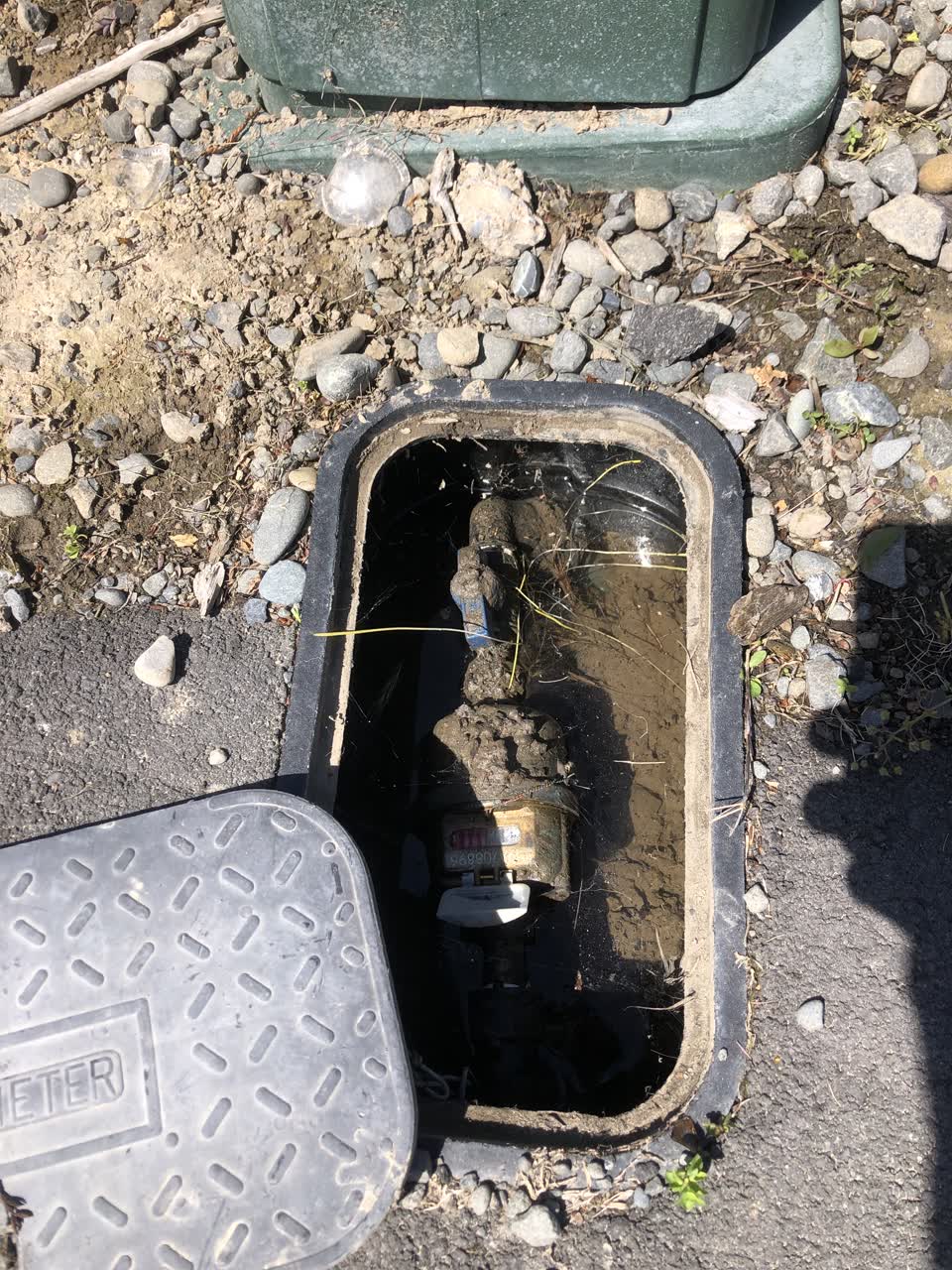 The photograph attached to this water leak report