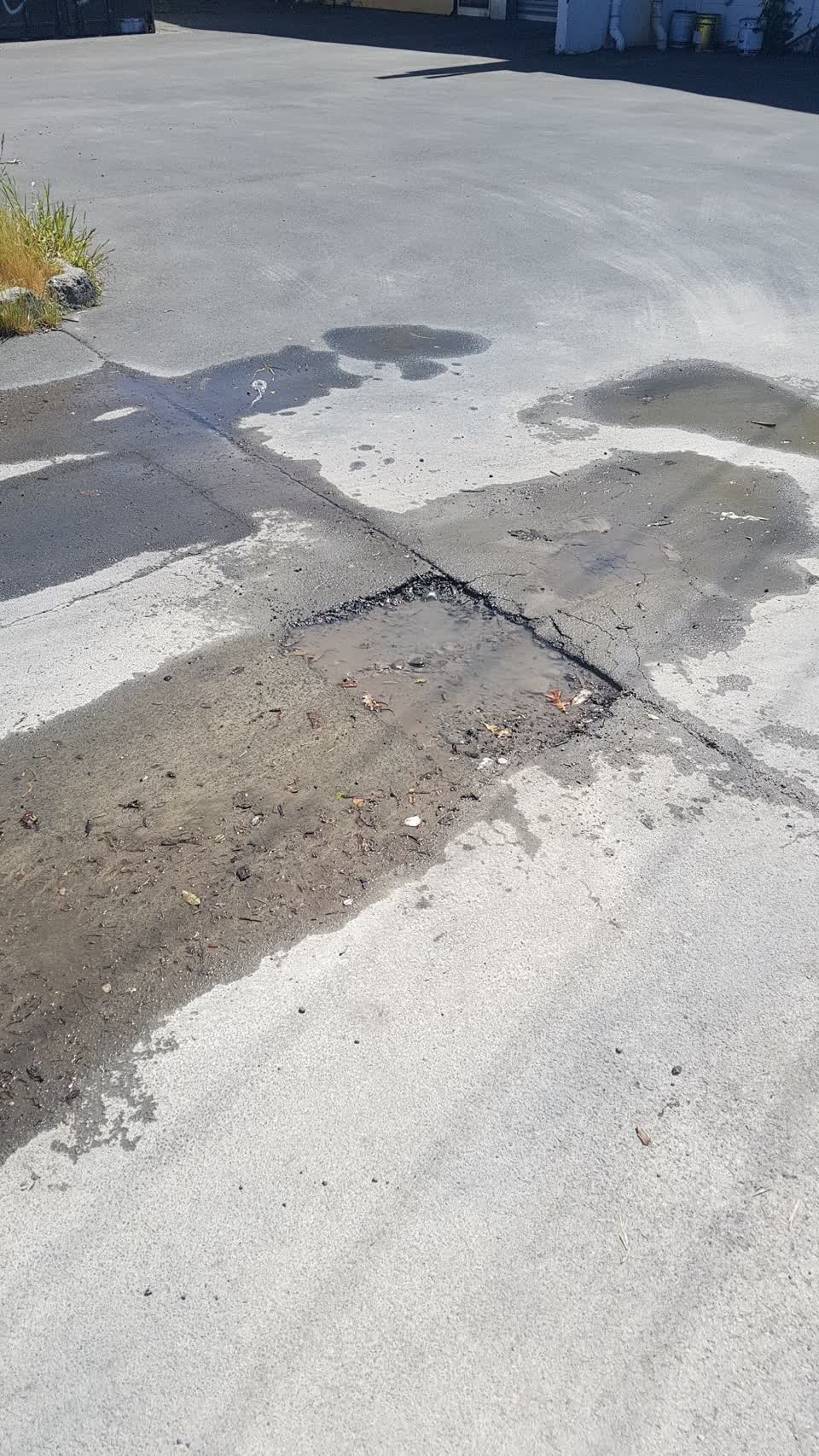 The photograph attached to this water leak report