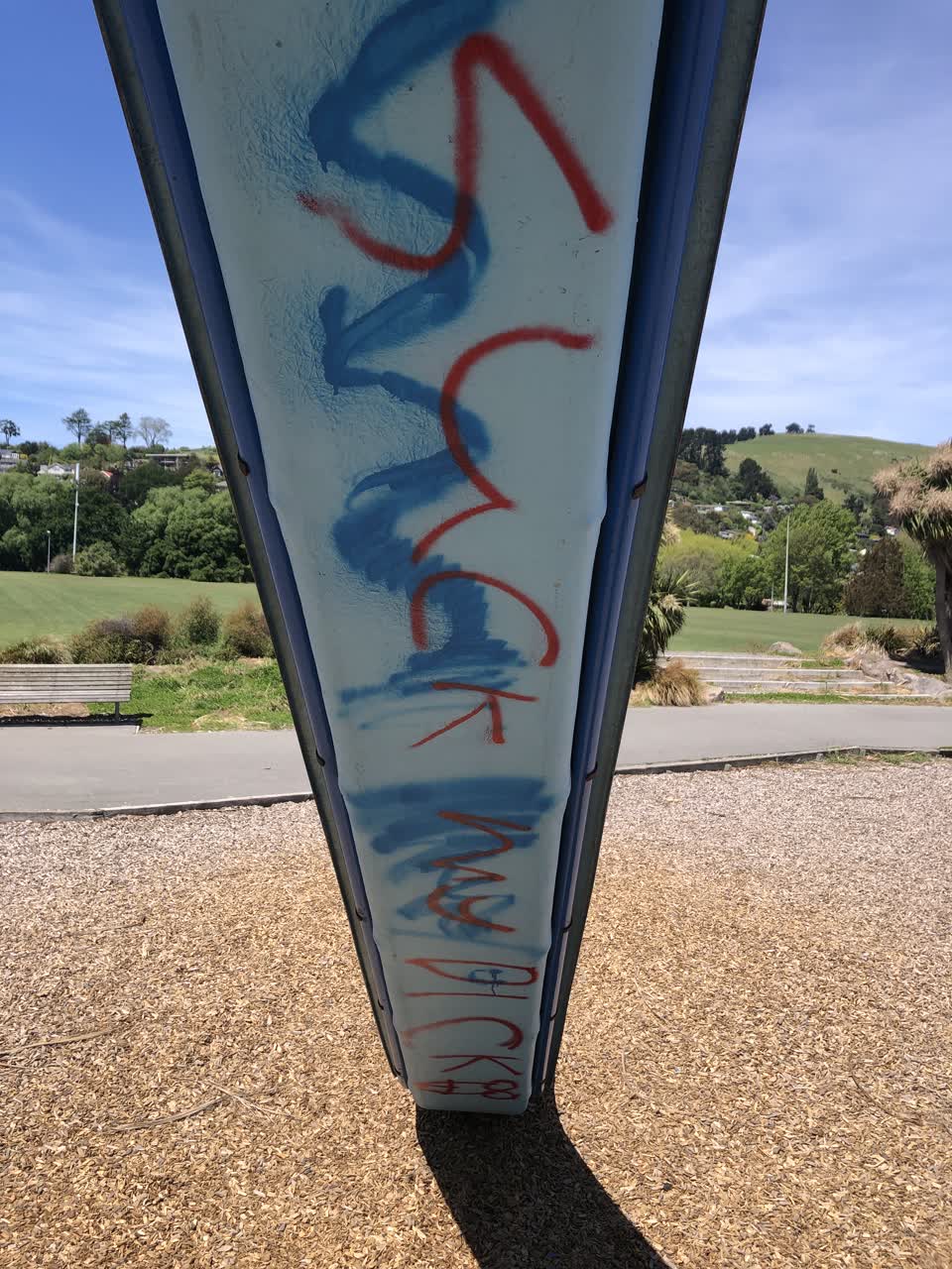 The photograph attached to this graffiti report