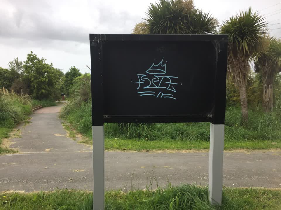 The photograph attached to this graffiti report