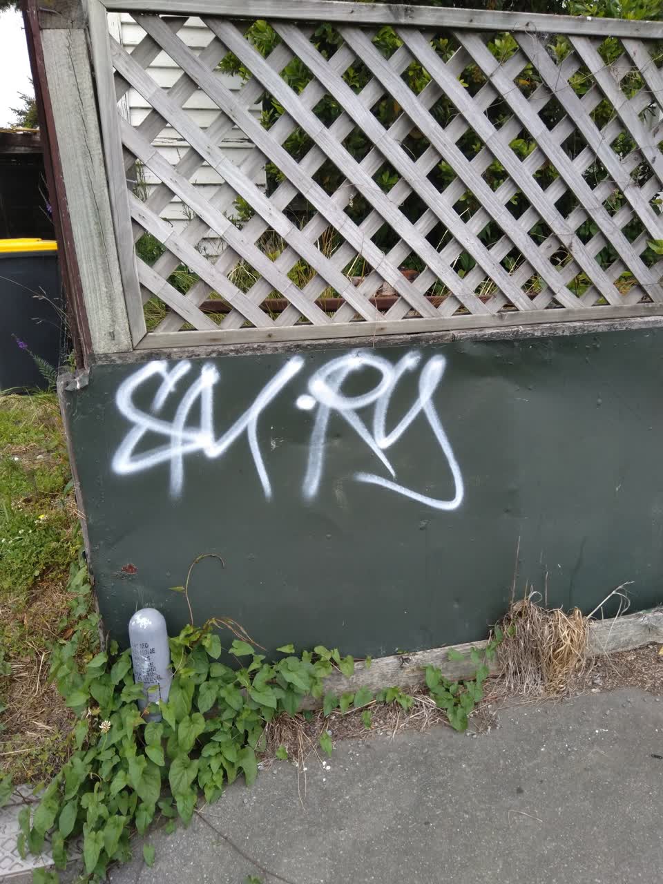 The photograph attached to this graffiti report