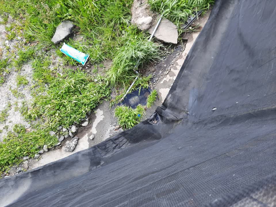 The photograph attached to this water leak report